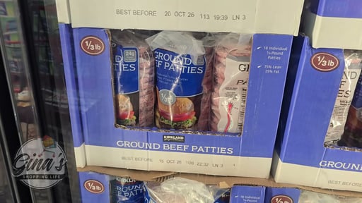 Kirkland Signature 1/3 LB Ground Beef Patties 18 CT (6 LB)