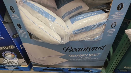 Beautyrest Cooling Cluster Foam Pillow, Standard/Queen Size, 2-Pack