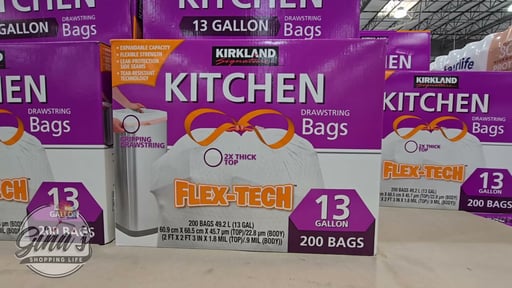 Kirkland Signature Flex-Tech Kitchen Bags, 200 Count / 13 Gallon