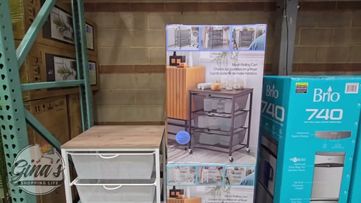Edifice Mesh Rolling Cart, 3 Tiered Baskets