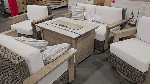 Agio Juniper 5pc Deep Seating Set with Fire Table