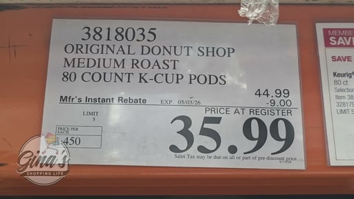 Original Donut Shop Medium Roast 80 Count K-Cup Pods