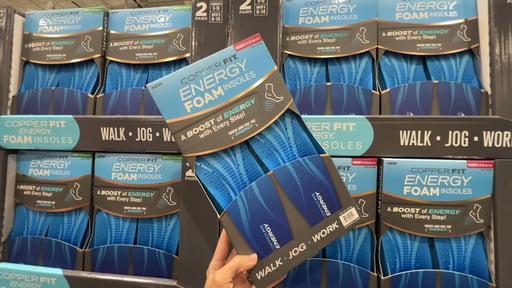 Copper Fit Energy Foam Insoles, 2 Pairs