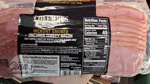 Columbus Smoked Turkey Bacon (4/10 oz)