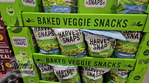 Calbee Harvest Snaps Organic Green Pea Snack Crisps 20 oz