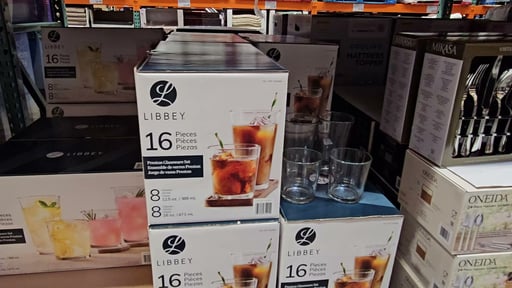 Libbey Preston Flare 16-Piece Tumbler and Rocks Glass Set