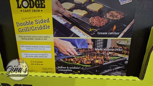 Lodge Seasoned Cast Iron Reversible Grill/Griddle