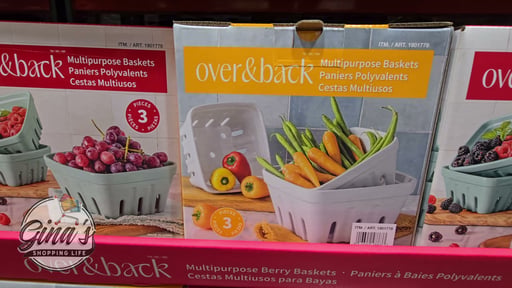 over&back 3-Piece Multipurpose Baskets
