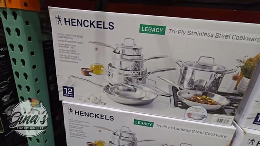 Henckels Tri-Ply Clad Stainless Steel Cookware Set 12-Piece