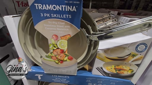 Tramontina 3-Piece Stainless Steel Ceramic Fry Pans