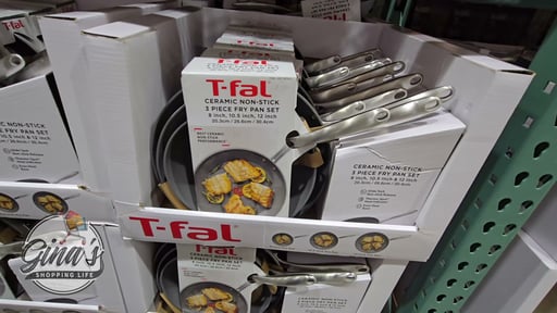 T-fal Ceramic Non-Stick Fry Pans 3-Piece