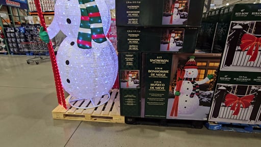 9' Pop-Up LED Snowman with Skis and Twinkle Lights