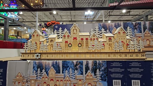 30" LED Wooden Village Advent Calendar