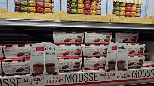 Delici Belgian Chocolate Mousse 6 Pack, 2.67 oz Cups
