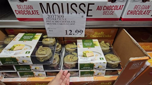 Atelier Cécile Pistachio Chocolate Mousse Desserts, 6 ct