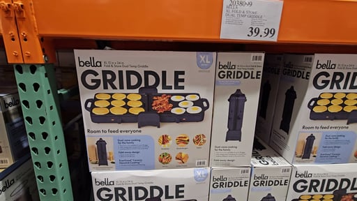 Bella XL Fold & Store Dual Temp Griddle