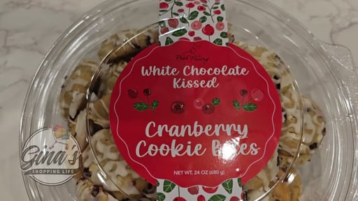 Posh Pantry White Chocolate Kissed Cranberry Cookie Bites