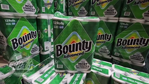 Bounty Advanced Paper Towel 669 sq ft 12 Rolls / 103 Sheets
