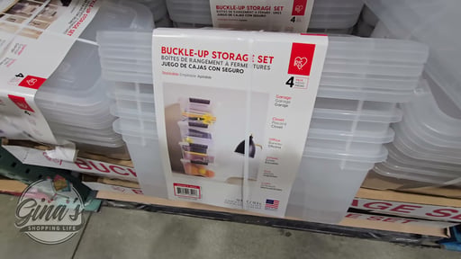 Iris 12.9 QT Buckle Up 4-Pack Storage Boxes