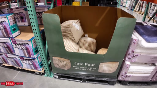 Nourison Jute Square Pouf
