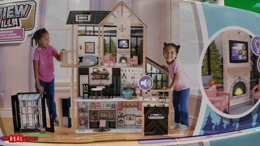 KidKraft Lakeview Villa Wooden Dollhouse & Greenhouse