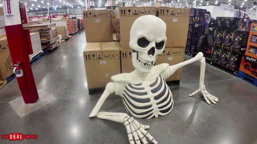 Giant Ground Breaking Skeleton with LCD Eyes and Sounds