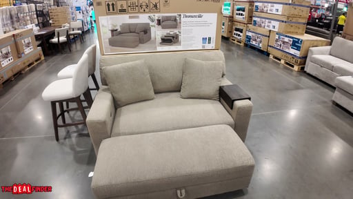Thomasville Gilroy Oversized Chair with Storage Ottoman