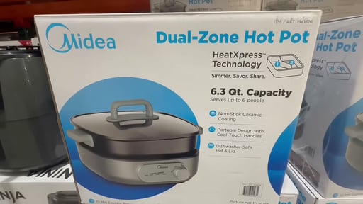 Midea 6.3qt Dual-Zone Hot Pot