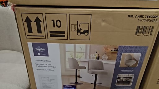 Bayside Furnishings Highland Gas Lift Bar Stool