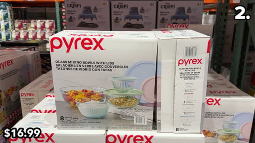 Pyrex 8-Piece Clear Glass Mixing Bowl Set