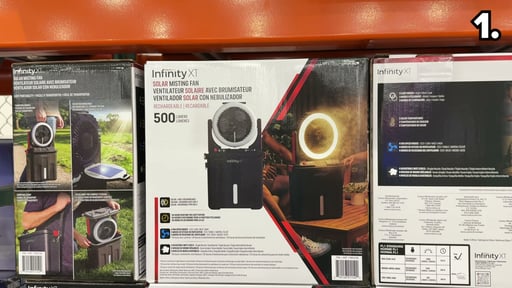 Infinity X1 Solar Misting Fan with LED