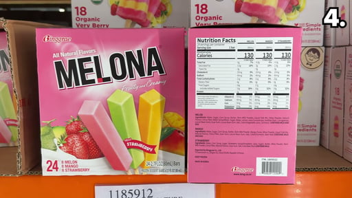 Melona Ice Bars Mango/Strawberry/Melon 24 Count, 2.7 oz Each