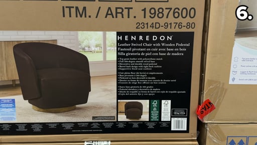 Henredon Murphy Leather Swivel Chair, Dark Brown