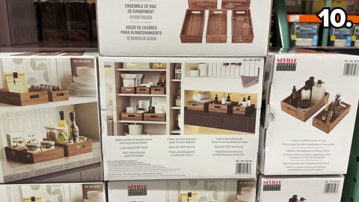 Seville Classics 5-Piece Acacia Storage Bin Set