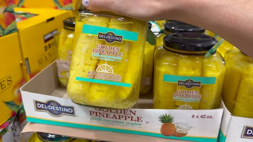 Del Destino Pineapple in Coconut Water 42 Ounce Jar
