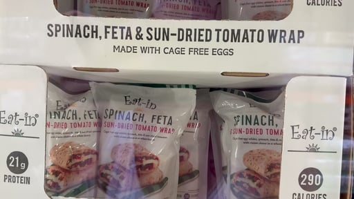 Eat In Foods Spinach Feta & Sun-Dried Tomato Wrap