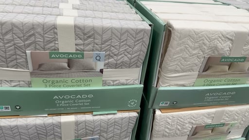 Avocado Jacquard Coverlet Set, Organic Cotton Percale, 3-Piece, Queen