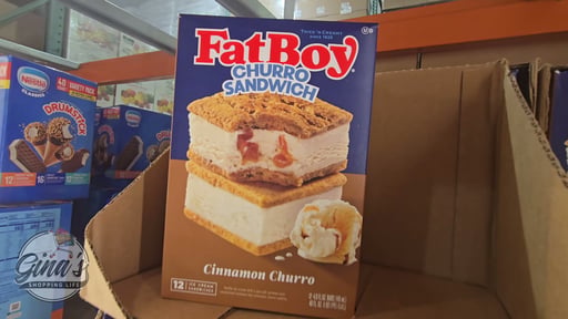 FatBoy Cinnamon Churro Ice Cream Sandwiches, 12 × 4 fl oz