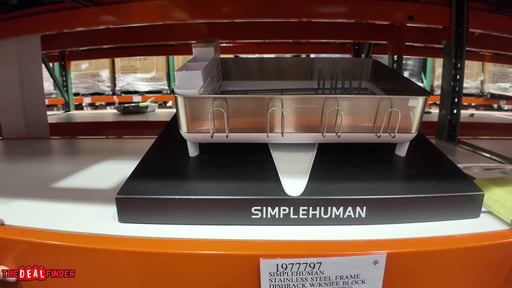Simplehuman Stainless Steel Frame Dishrack w/ Knife Block
