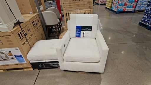 Arland Park Fabric Chair with Ottoman