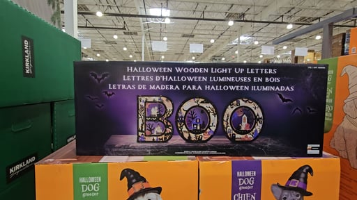 BOO Wood Letters with LED Lights, Set of 3
