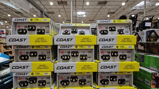 COAST 1200 Lumen Rechargeable Headlamp, 3-Pack