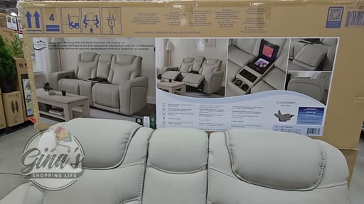 Alton Leather Power Sofa with Cooling Unit
