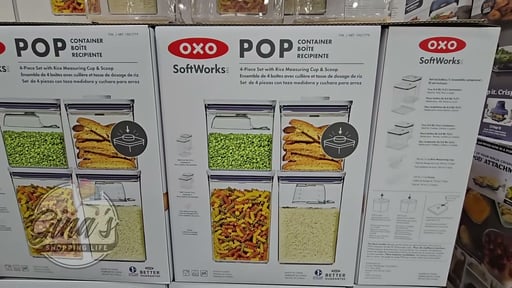 OXO SoftWorks 4-Piece POP Container Set with Cup and Scoop