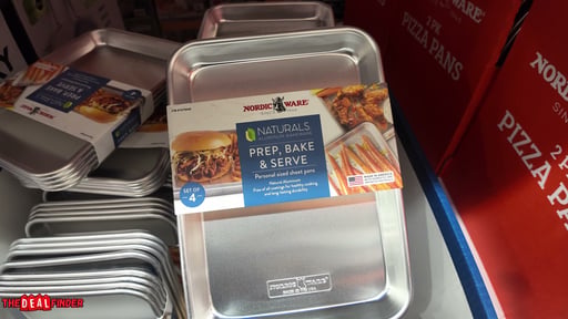 Nordic Ware Naturals Aluminum 1/6 Sheet Pan, 4-Pack