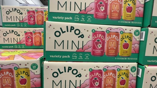 OLIPOP Mini Cans Variety Pack, 15 x 7.5 FL OZ