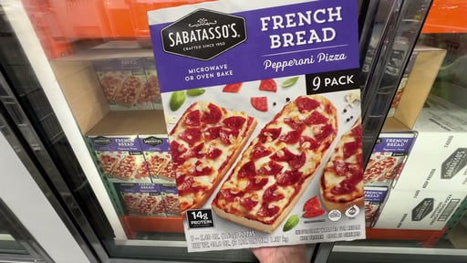 Sabatasso's French Bread Pepperoni Pizza, 9 Count (3.03 lbs)