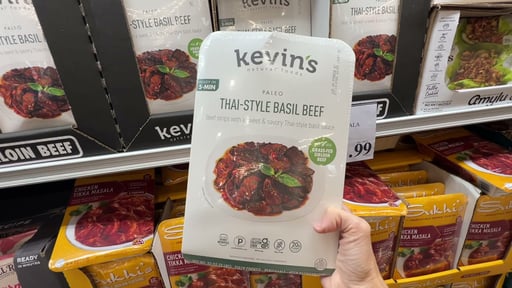 Kevin's Natural Foods Thai-Style Basil Beef 32 Ounce Package