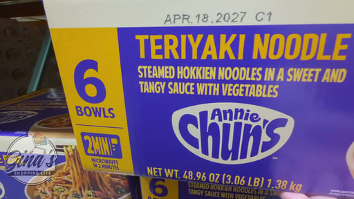 Annie Chun's Teriyaki Noodle Bowl, 6 Pack, 8.16 oz Each