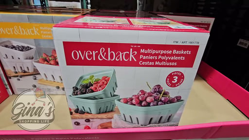 over&back 3-Piece Multipurpose Baskets